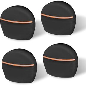 Tire Covers 4 Pack - Tough Tire Wheel Protector for Truck, Trailer，SUV, Trailer, RV,Camper, (Black, M (Fits Tire Diameters 26''-28.75''))