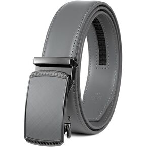 Founders & C Ratchet Belts for Men-Black/Brown Belt Leather 1 3/8" for Casual Dress-Micro Adjustable Belt