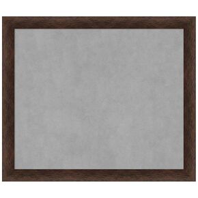 Amanti Art Framed Magnetic Board (27 x 23) Warm Walnut Narrow Magnet Board, Medium Magnetic Bulletin Board for Office Decor, Mudroom, Kitchen or Organization Drop Zone from WI, USA