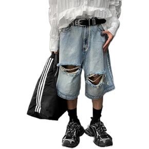 Long Denim Shorts Jorts Y2k Aesthetic Baggy Jeans Short Harajuku Fashion Streetwear Vintage Grunge Korean Style Unisex