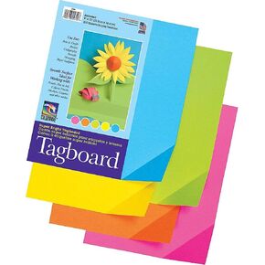 Pacon 1709 Colorwave Super Bright Tagboard, 9 x 12, Assorted Colors, 100 Sheets/Pack