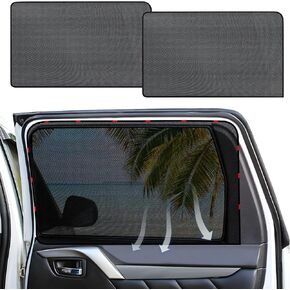 ZATOOTO Car Side Window Sun Shade 4 Pack, Car Window Shades for Baby Magnetic Mesh Sun Shade for Car Window Car Shade Protection from Heat and UV for Sleeping Camping Breastfeeding