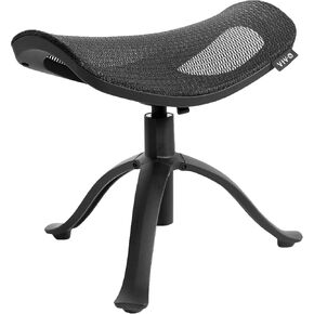 VIVO Height Adjustable Footrest for Desk, Rotatable Ergonomic Under Workstation Ottoman, Rolling Leg Rest Stool, Black, CHAIR-FR01