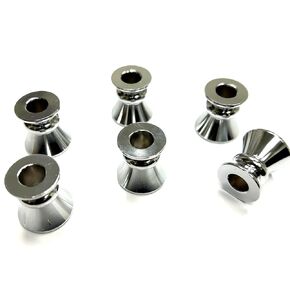 Set of 6 Silver Series Cigarette Snuffers - Instant Cigarette Extinguisher | Vintage Smoking Accessories