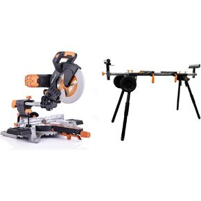 Evolution Power Tools R255SMSDB 10" Multi-Material Double Bevel Sliding Compound Miter Saw