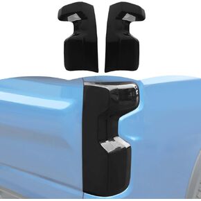 RT-TCZ Tail Light Lamp Cover Trim Decoration Accessories Compatible with Chevrolet Silverado 2022 2023 2024,Smoked Black