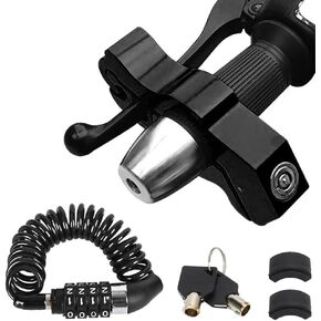 Motorcycle Locks Anti Theft Handlebar, 2pcs Motorcycle Lock and Motorcycle Helmet Lock, Anti Theft Motorcycle Locks Front Brake on Dirt Bike Moped Scooter Lock for ATV Motorcycle Accessories