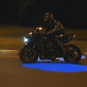 Motorcycle Logo LED Light, Angel-Wings Motorcycle Projection Light Universal Motorcycle Shadow Light Accessories for Moto Scooter Electric Vehicle Har-ley Davi-dson Gift for Moto Lovers (Red)
