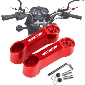 Motorcycle Rear View Mirror Mount Risers Extenders Adapters Mirror Extenders Compatible with Honda CB500F CB500X CB650R CB 650F 600F CB1000R cb400 CB750 HORNET (Black)