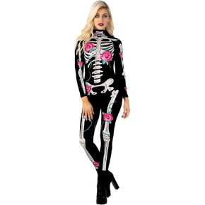 Morph, Skeleton Bodysuit Women Adult Skeleton Costume Women Halloween Skeleton Costumes For Women