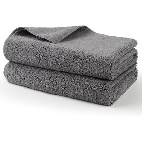 HOMEXCEL Professional Large Microfiber Car Drying Towels 4 Pack, Lint Free, Scratch Free, Highly Absorbent Drying Towel for Cars, SUVs, RVs, Trucks, and Boats,31" x 24 ",Grey
