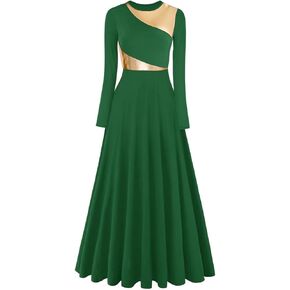 Women Worship Liturgical Dance Dress Full Length Church Robe Modern Praise Dance Dress Lyrical