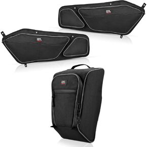 KEMIMOTO 1680D Storage Bag Set, Front Door Bags & Center Bag, Compatible with Polaris RZR PRO XP 2020-2024 UTV Center Seat Bag Tool Bags with Removable Knee Pad and PVC Wear Resistant Zippers