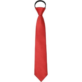 Boys Tie, Pre-tied Tie for Boys Adjustable Zipper Tie Solid Color Kids Tie for School/Graduation/Wedding/Casual