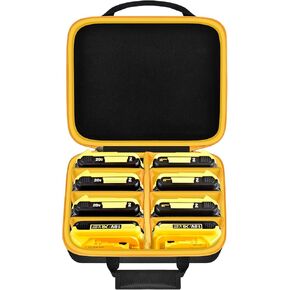 ALKOO Battery Storage Box Holder Case for Dewalt for Milwaukee for Makita for Ryobi 8v/12v/18v/20v/60v Max XR Batteries and Charger - Bag Only (Black)