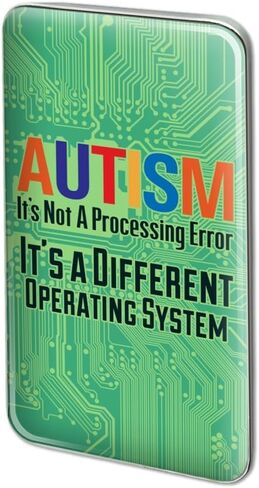 Autism Not A Processing Error Rectangle Lapel Pin Tie Tack in Saudi Arabia