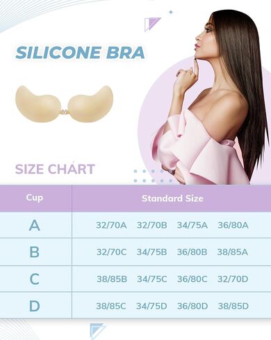 Sticky Bra Adhesive Bra Push Up Self Invisible Sticky Bra for Women Small/Orange in Saudi Arabia