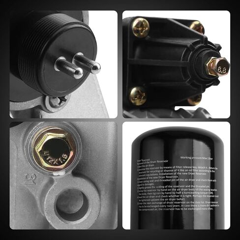 Car Air Clean Dryers R955205, Compatible with Meritor-Wabco System Saver 1200 Wabco SS1200 Volvo Kenworth Peterbilt 379 Cascadia Other RV Bus Trucks, Peterbilt 12V Interior Cab Fresh Air Filter in Saudi Arabia