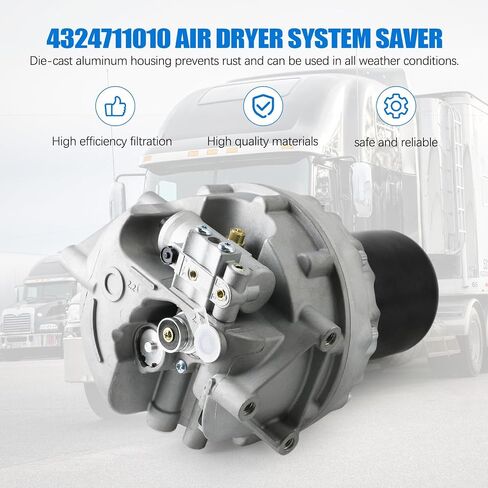 PACEWALKER 4324711010 موفر نظام مجفف الهواء 1200 Plus متوافق مع Wabco Freightliner Kenworth Navistar Meritor Mack Peterbilt فولفو 4324701009 TR4324711010 WAB4324711010 in Kuwait