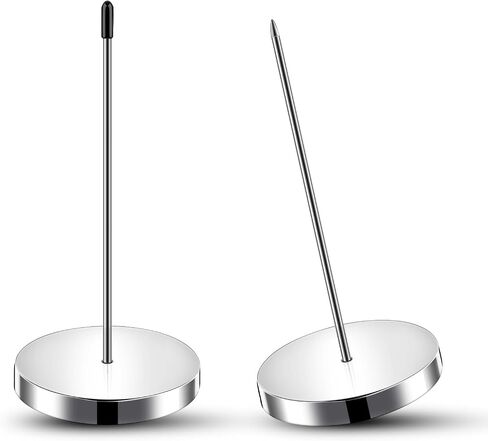 Giantree 2/4 PCS Ticket Stabber, Ticket Spike for Restaurant Receipt Holder, Stainless Steel Check Bill Fork Bill Holder Memo Receipt Spike Holder for Restaurant Businesses Office Paper Notes(2Pack) in Saudi Arabia