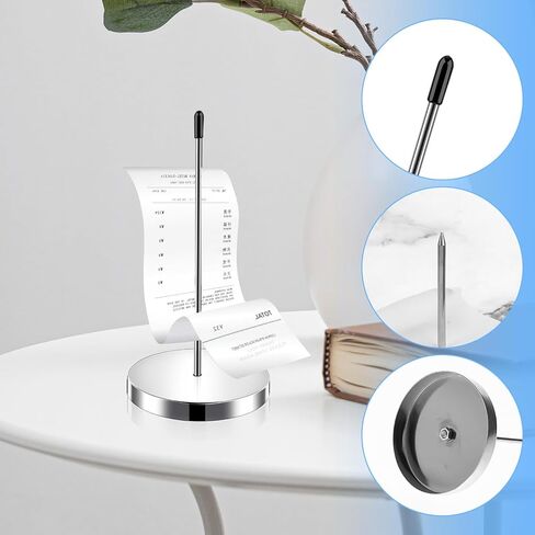 Giantree 2/4 PCS Ticket Stabber, Ticket Spike for Restaurant Receipt Holder, Stainless Steel Check Bill Fork Bill Holder Memo Receipt Spike Holder for Restaurant Businesses Office Paper Notes(2Pack) in Saudi Arabia