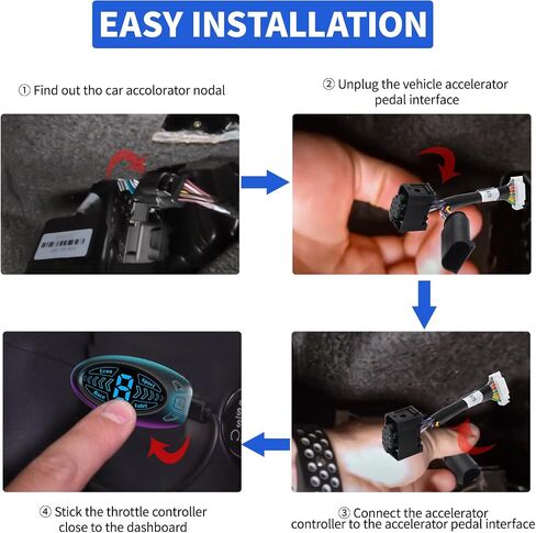 Throttle Response Controller, Upgraded 10 Drive Mode Smart Electronic Racing Pedal Accelerator for RAM 1500 New Body Style Wrangler JL Gladiator JT Nissan Titan Trucks Chevrolet Malibu(809) in Saudi Arabia