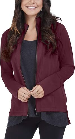 Fruit of the Loom Women's Long Sleeve Full Zip Raglan Track Jacket in Saudi Arabia