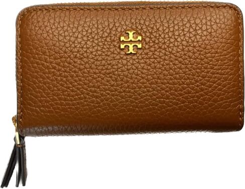 حافظة بطاقات بسحاب من Tory Burch Blake، بنية اللون، مقصورة بسحاب مزدوج لبطاقات الهوية الائتمانية in Kuwait