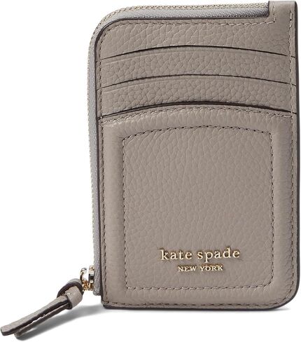 حامل بطاقات بسحاب من الجلد المرصوف بالحصى من Kate Spade New York، مقاس واحد in Kuwait