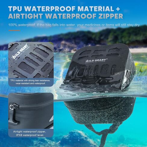 WILD HEART Motorcycle Waterproof Quick Release Fuel Tank Bag Outdoor First Aid Pouch Multifunctional Hanging Bag (Hollow Black) in Saudi Arabia