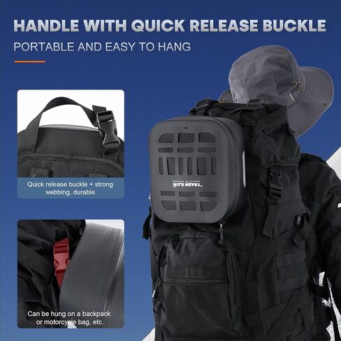 WILD HEART Motorcycle Waterproof Quick Release Fuel Tank Bag Outdoor First Aid Pouch Multifunctional Hanging Bag (Hollow Black) in Saudi Arabia