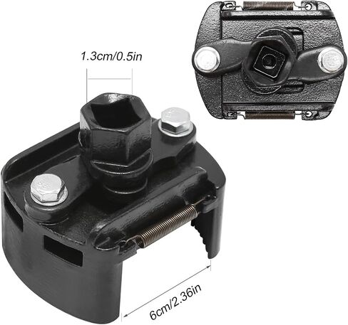 60-80mm Universal Oil Filter Wrench Set Adjustable Oil Filter Removal Tool Cap 1/2inch with 2 Durable Non Slip Serrated Jaws in Saudi Arabia