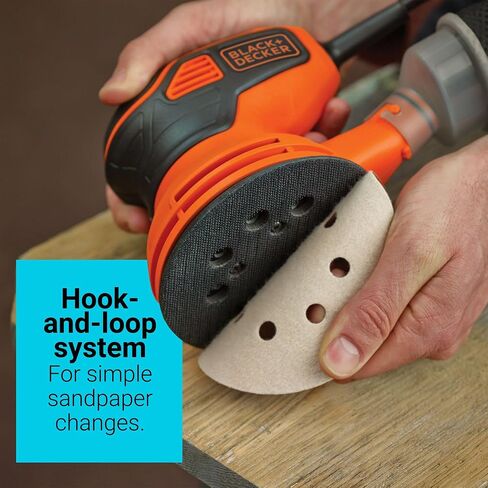 BLACK+DECKER Orbital Sander, 5-inch Disc Sander, Corded (BDERO600) in Saudi Arabia