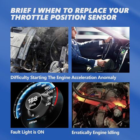 مستشعر موضع الخانق TPS 5017479AA متوافق مع دودج داكوتا 1997-2007، دورانجو 1998-2007، رام 1500 1995-2007، لـ J-eep Grand Cherokee 1997-2006 in Kuwait