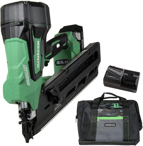 Metabo HPT Cordless 18V MultiVolt™ Framing Nailer Kit | Accepts 2-Inch to 3-1/2-Inch Clipped & Offset Round Paper Nails | 1-18V 4.0Ah Li-Ion Battery w/Fuel Gauge | Lifetime Tool Warranty | NR1890DCST in Saudi Arabia