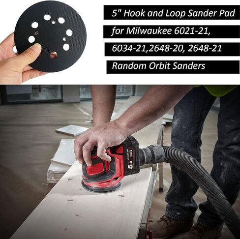 وسادة سنفرة مدارية بخطاف وحلقة عالمية مقاس 5 بوصات لـ Ryobi RS290، RS240، RS280، Milwaukee 6021-21، 6034-21، Craftsman 315112170، 315116940 ROS in Kuwait