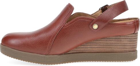 Dansko Sheridan Wedge Mule for Women - Durable Waterproof Leathers and Leather-Stacked Heel - Swivel Heel Strap with Buckle Detail to Ensure in Saudi Arabia