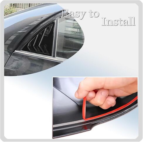 Window Louver, 2Pcs Air Vent Scoop Shades Cover Blinds Trim for Toyota Corolla 2009 2010 2011 2012 2013 - ABS Bright Black Sport decorative Accessories in Saudi Arabia