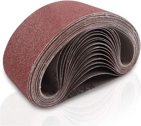 Coceca 3x21 Inches Sanding Belts (75x533mm), 12pcs 80 Grits Aluminum Oxide Sanding Belt for Belt Sander in Kuwait