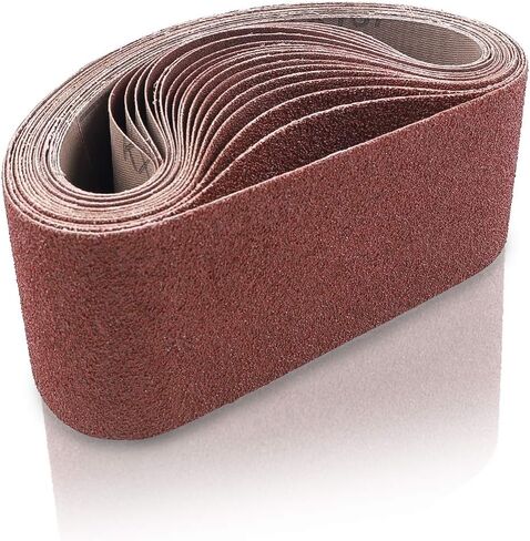 Coceca 3x21 Inches Sanding Belts (75x533mm), 12pcs 80 Grits Aluminum Oxide Sanding Belt for Belt Sander in Kuwait