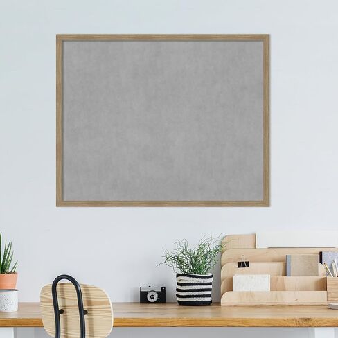 لوحة مغناطيسية مؤطرة من Amanti Art (42 × 34) لوحة مغناطيس موكا مخططة بحبيبات خشبية، لوحة إعلانات مغناطيسية كبيرة جدًا لديكور المكتب، غرفة الطين، المطبخ أو منطقة إسقاط المنظمة من WI، الولايات المتحدة الأمريكية in Saudi Arabia