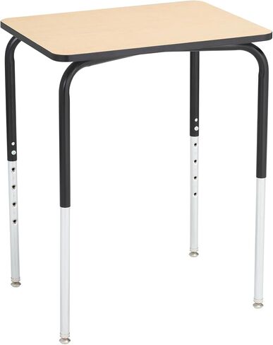 Learniture Collaborative Adjustable Height Student Desk for Classrooms and Offices, Heavy-Duty School Desk with Adjustable Legs, Set of 2, Gray/Black in Saudi Arabia