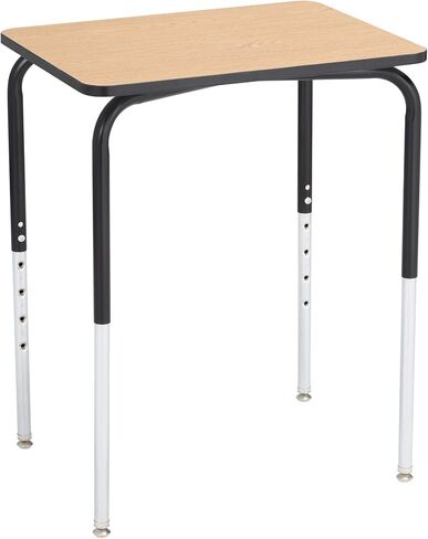Learniture Collaborative Adjustable Height Student Desk for Classrooms and Offices, Heavy-Duty School Desk with Adjustable Legs, Set of 2, Gray/Black in Saudi Arabia