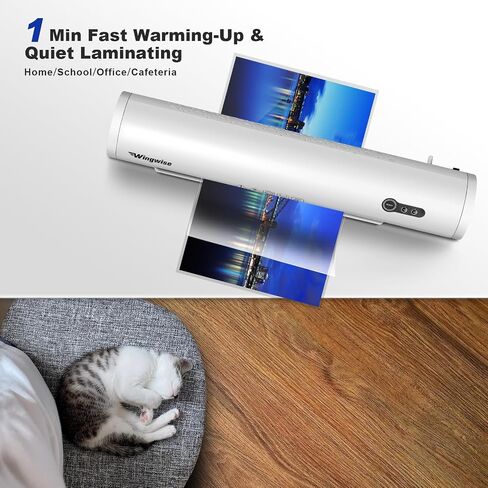 Thermal Laminator Machine 13" Wide, Rapid 1 Min Preheat, Home, Office, School Supplies; for Tabloid (11"x17") & Smaller Pouches, Ivory White in Saudi Arabia