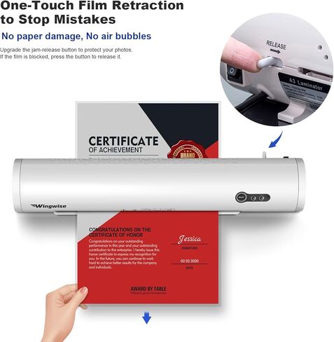 Thermal Laminator Machine 13" Wide, Rapid 1 Min Preheat, Home, Office, School Supplies; for Tabloid (11"x17") & Smaller Pouches, Ivory White in Saudi Arabia