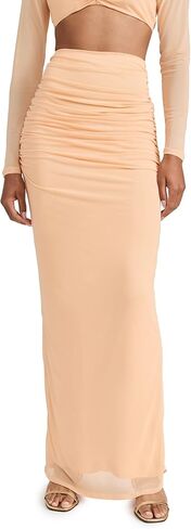 تنورة Bevin النسائية عالية الخصر بطول الكاحل in Kuwait