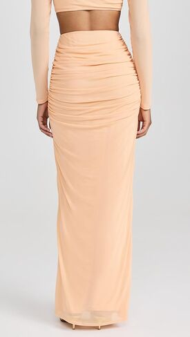 تنورة Bevin النسائية عالية الخصر بطول الكاحل in Kuwait