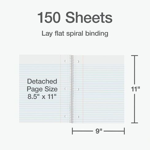 Oxford 3 Subject Spiral Notebook College Ruled - Black Poly Cover - Water Resistant - 150 Sheets - Spiral Notebook 8.5 x 11 (1) in Saudi Arabia