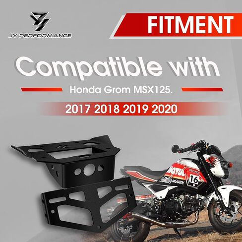 مزيل الحاجز من JY PERFORMANCE متوافق مع Grom MSX125 2020 2019 2018 2017، حامل لوحة الترخيص الذيل مرتب لـ Grom MSX125 in Kuwait