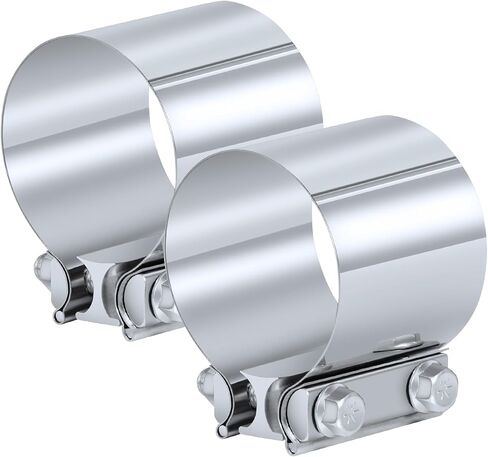 Exhaust Clamp, 2.5 Inch Lap Joint Band Clamp 2.5" Stainless Steel Coupler Exhaust Muffler Band Clamp in Saudi Arabia